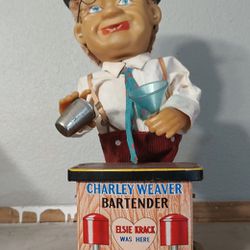 Vintage Charley Weaver Bartender 1962 He Works!!