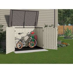 Suncast Outdoor Storage Shed Box Chest Trunk Bin Locker Lawn Pool Equipment Etc Retail $469 + Tax No Delivery