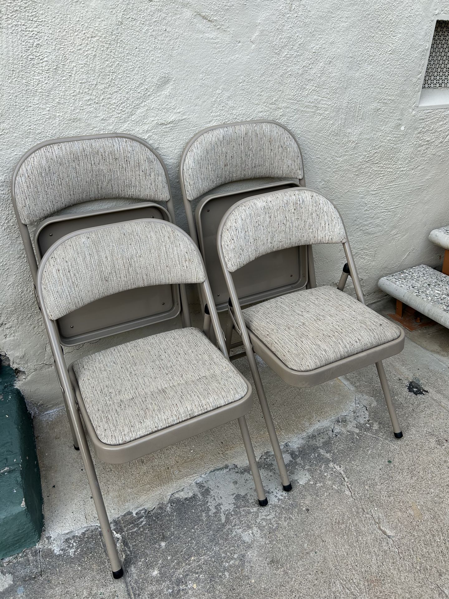 Mid Century Padded Folding Chairs