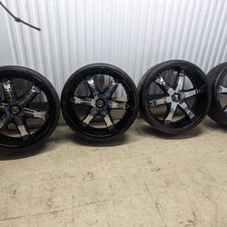 Diablo Fury Blanks  26" Rim And Tire Set 5 Lug 