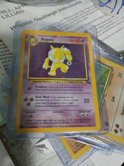 Pokemon cards 1999 hypno
