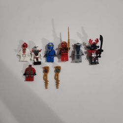LEGO Ninjago Minifigure Lot Assorted Old Characters Weapons and Accessories