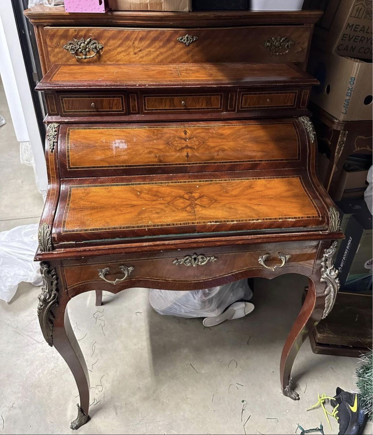 Ormolu French Louis XVI Secretary  Desk 