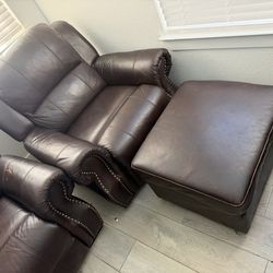 Leather living room set