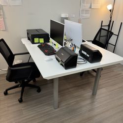 Large Office Desk + 2 Office Chairs