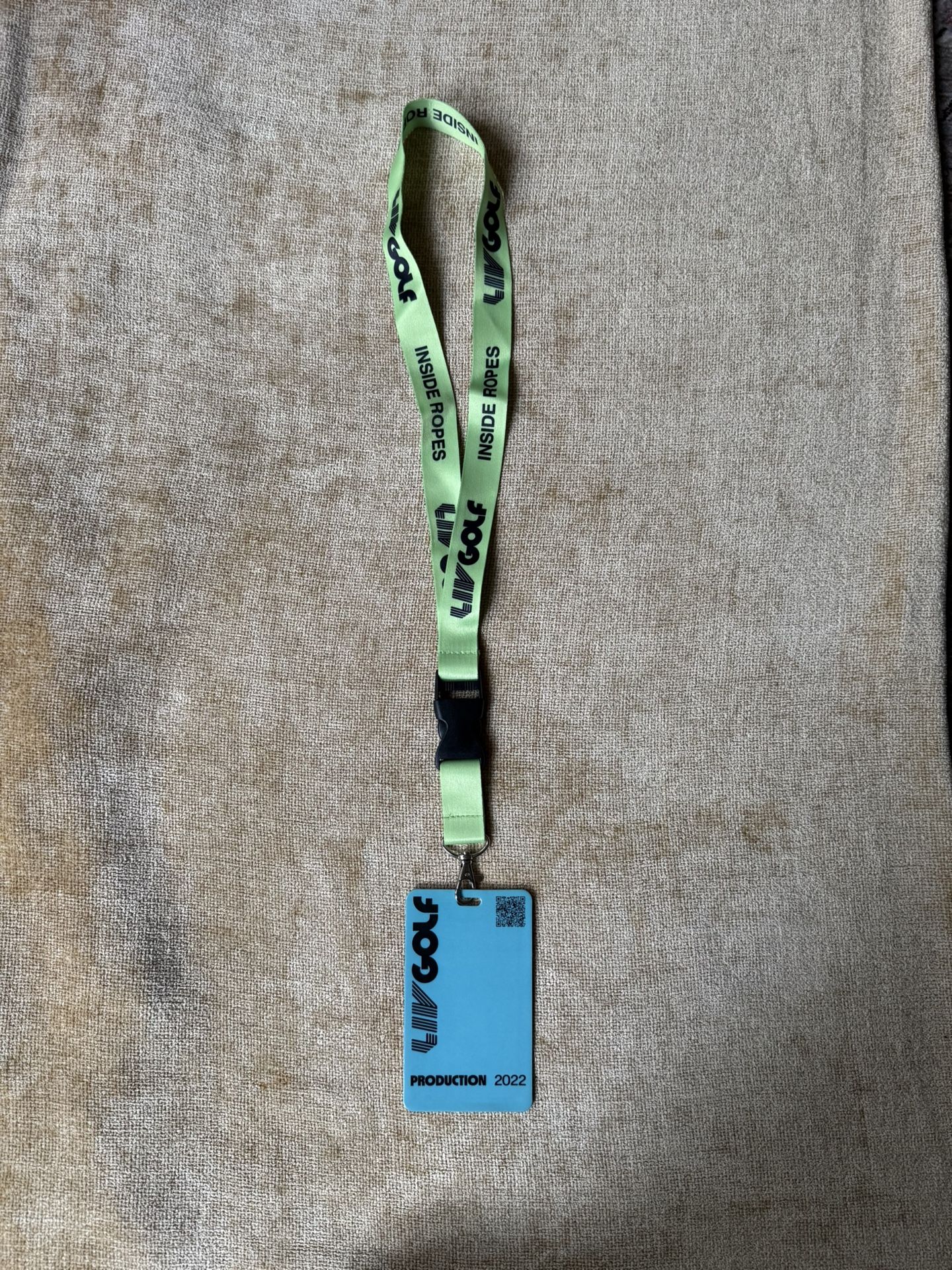 Liv Golf Green Lanyard with Blue Badge