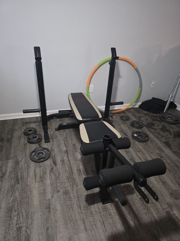 Marcy Olympic Workout Bench For Home Gym 