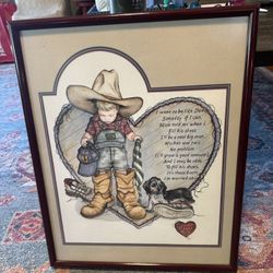 LITTLE COWBOY ART 17” X 21”