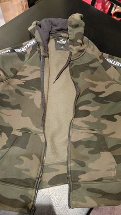 Hollister camo zip up jacket.