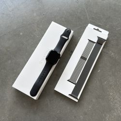 Apple Watch Series 10 42mm Jet Black GPS + Slate Milanese Loop