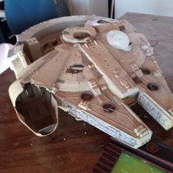 Millennium Falcon And Two Star Wars Characters In Great Condition Everything For $50