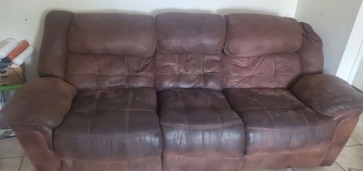 *Brown Sofa and Recliner*