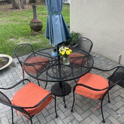 Wrought Iron Outdoor Patio Dining Set