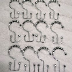 Shower curtain hooks