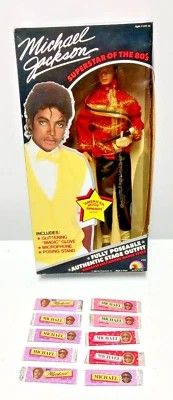 Michael Jackson Vintage 1984 Stage Doll "American Music Awards" w/ Topps Gum