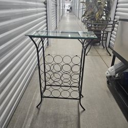 Glass Top Wine Table