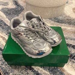 Silver And White Bottegas Veneta Orbit