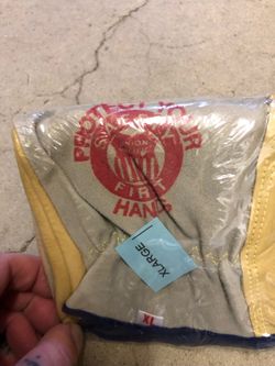 Vintage New Union Pacific Railroad Leather Work Gloves 