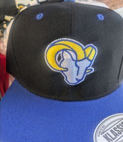 Rams Snapback Hat Black
