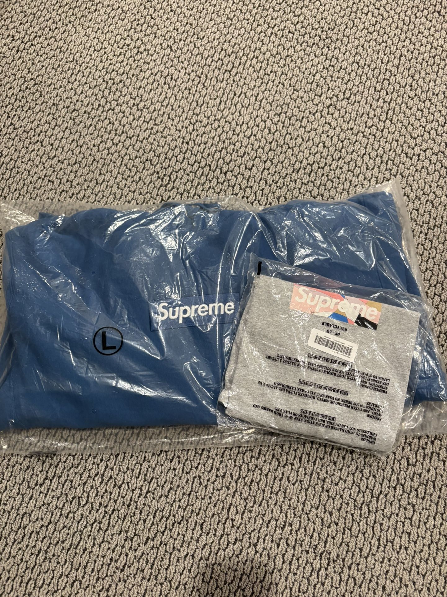 Supreme Box Logo Hoodie Blue FW23 & Emilio Pucci Sz Large