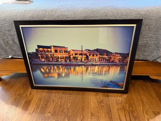 “Restaurants Reflected In Thu Bon River" by photographer David Wall