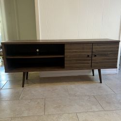 Midcentury Modern Brown TV Console
