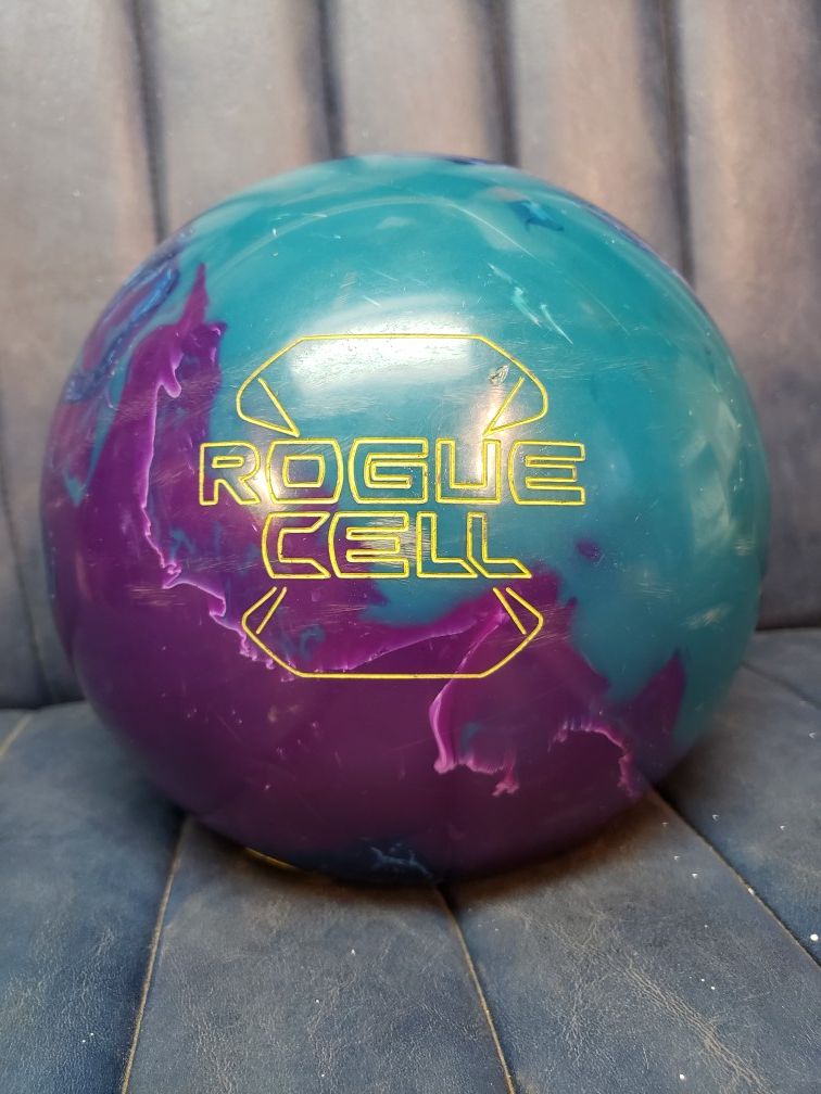 Rogue Cell Purple and Turquoise 14lb 14oz Bowling Ball