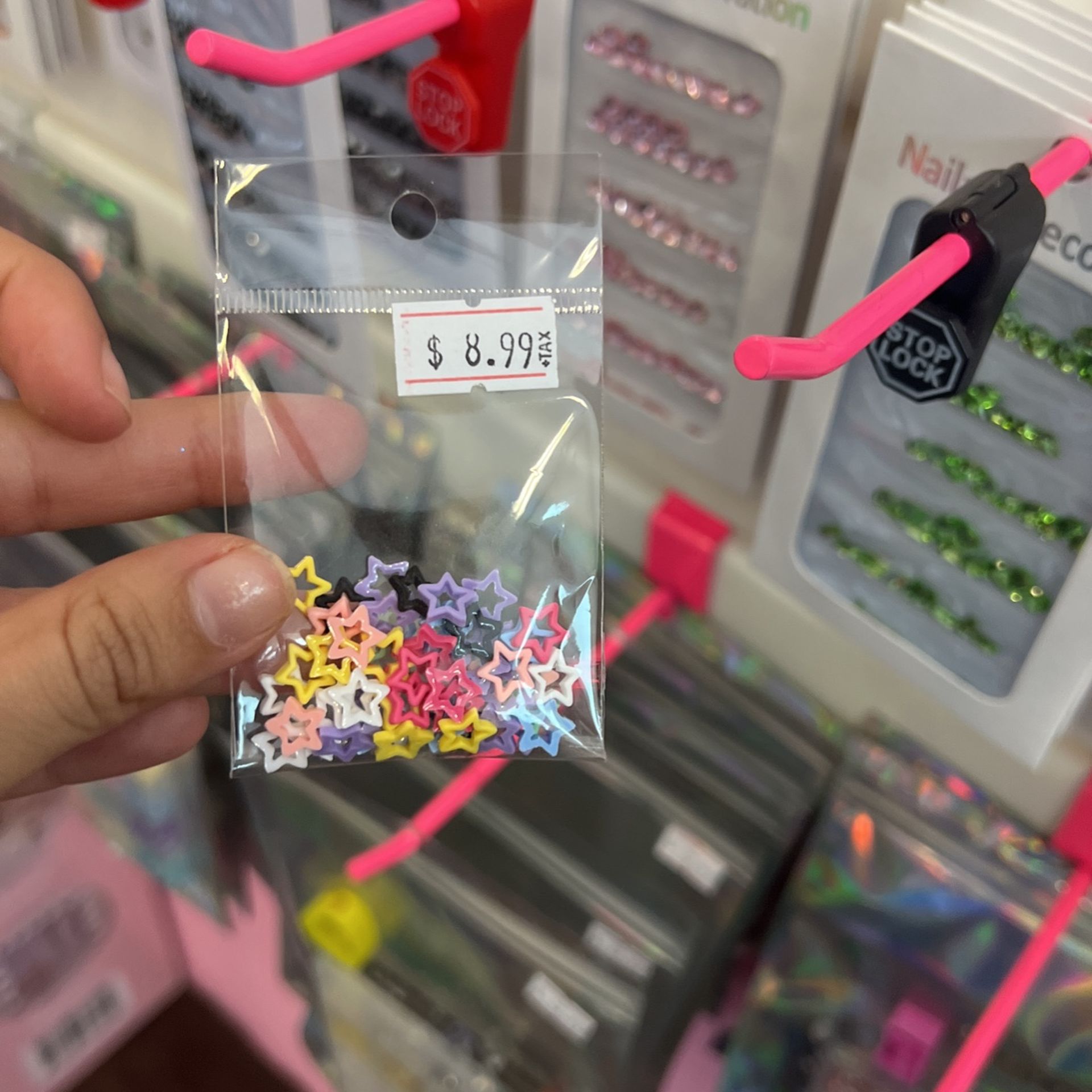 Multi Color Star Nail Charms