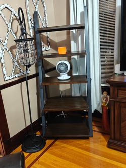 4-Tier Ladder Bookshelf Industrial Style
