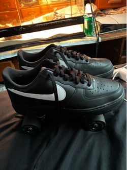 Black/white Air Force - 1 custom roller skates size 12 men