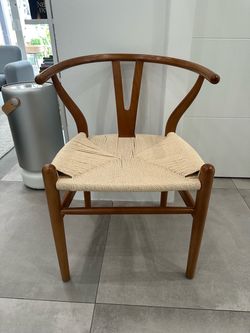 Wishbone Chair Walnut Wood Natural Cord Seat