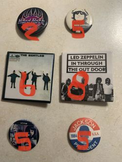 Vintage 1970-80’s Rock n Roll Pinbacks