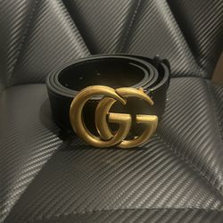 Gucci Double G Wide Leather Belt