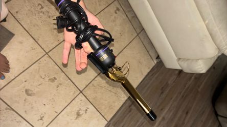 HOT TOOLS 24K Gold Extended Barrel Spring Curling Iron 3/4" with Clamp