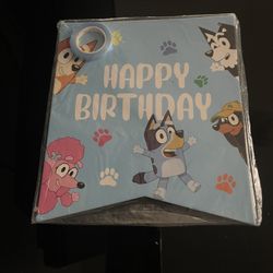 Bluey Happy Birthday Banner 