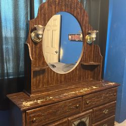 Night Stand With Lights And Mirror 
