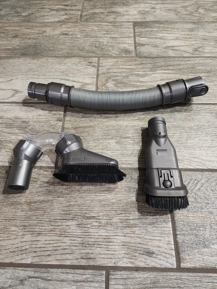 Dyson Stick vacuum attachments: extension hose, 90 degree fan brush, crevice tool