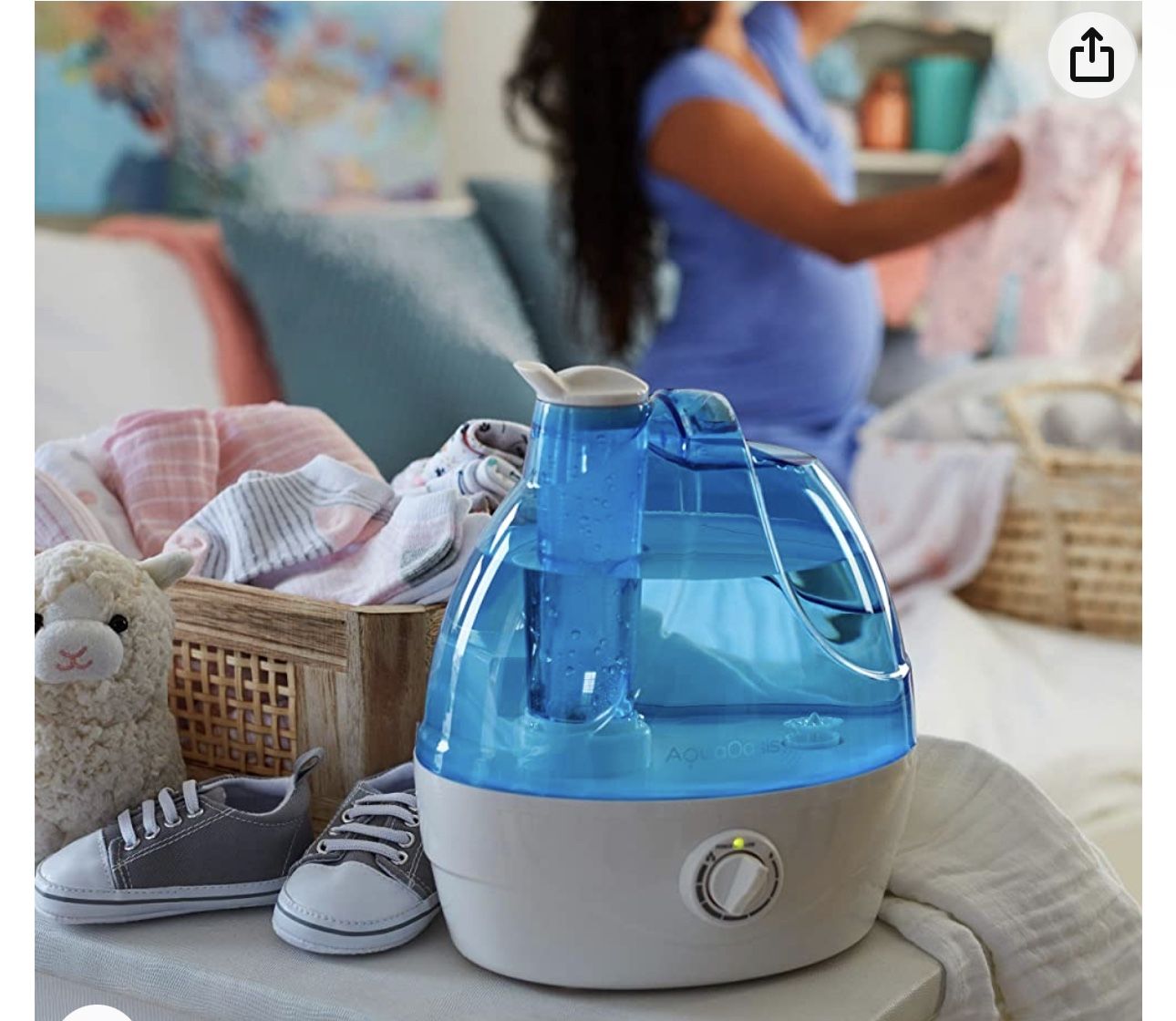 AquaOasis™ Cool Mist Humidifier {2.2L Water Tank} Quiet Ultrasonic Humidifiers for Bedroom & Large room - Adjustable -360 Rotation Nozzle, Auto-Shut O