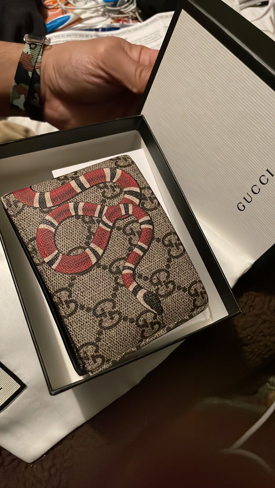 Mens Gucci Wallet Monogram Snake Bi-Fold GG Wallet Authentic for Sale in  Pleasantville, NY - OfferUp