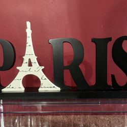 Paris Wooden Stand Decor