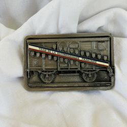 Vintage Belt Buckle French Merci Train 