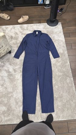 Navy Blue Long Sleeve Coveralls perfect for Michael Myers’s costume size L/Xl