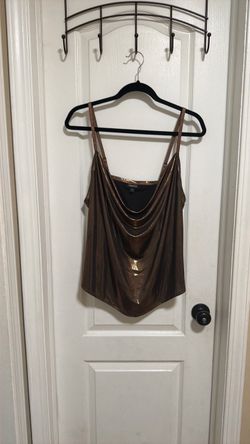 Torrid Metallic Bronze Cowl Neck Cami Top Size 1