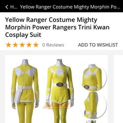 Yellow Power Ranger Trini Kwan women's Costume