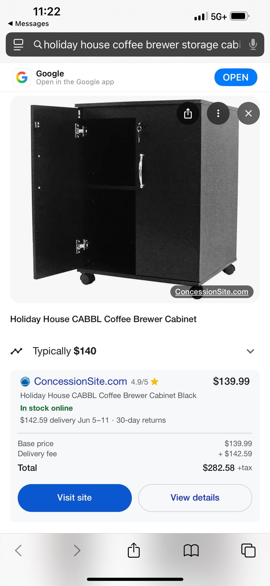 Coffee Brewer Cabinet 