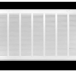 36" X 36" Steel Return Air Filter Grille for 1" Filter - Fixed Hinged - HVAC Duct Cover - Flat Stamped Face - White [Outer Dimensions: 38 5/8" X 38 5/