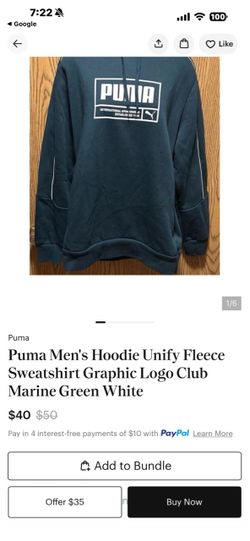 Puma Men's Graphic Logo Fleece Hoodie