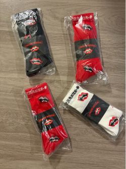 chrome heart socks only red and black left 45 each