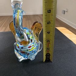 JICO Venetian Elephant Art Glass Multicolored Figurine