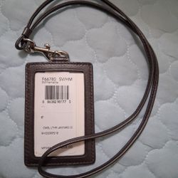 NWT Coach Pewter Lanyard